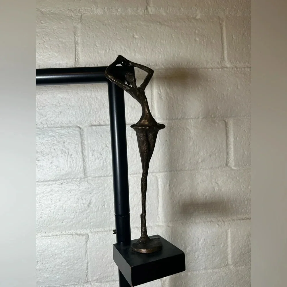 Modernist patinated bronze ballerina sculpture - united states pottery barn